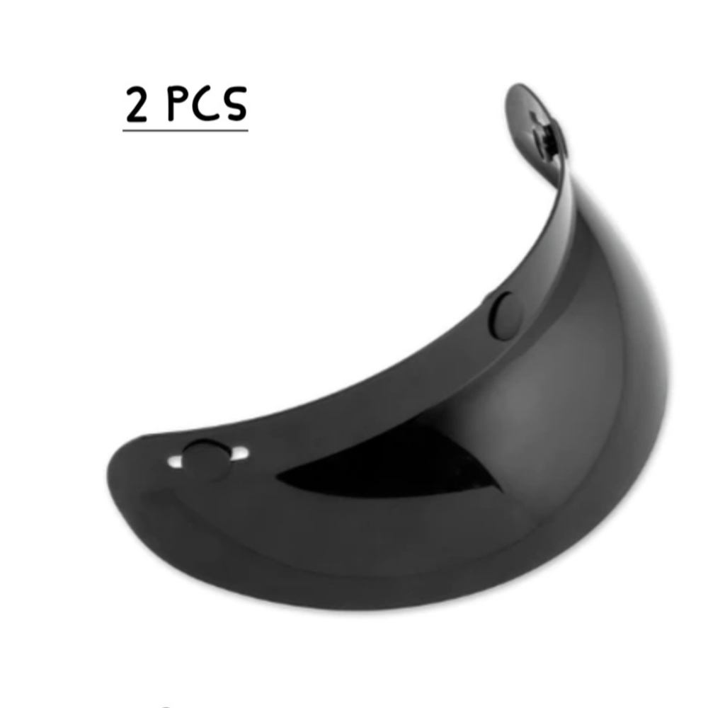 3-SNAP UNIVERSAL STANDARD BUBBLE VISOR-BLACK